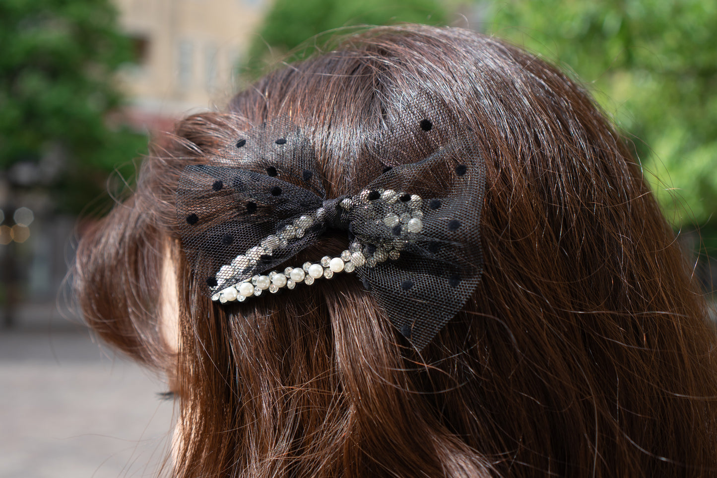 Dot Tulle Ribbon Pin-ドットチュールリボンピン-