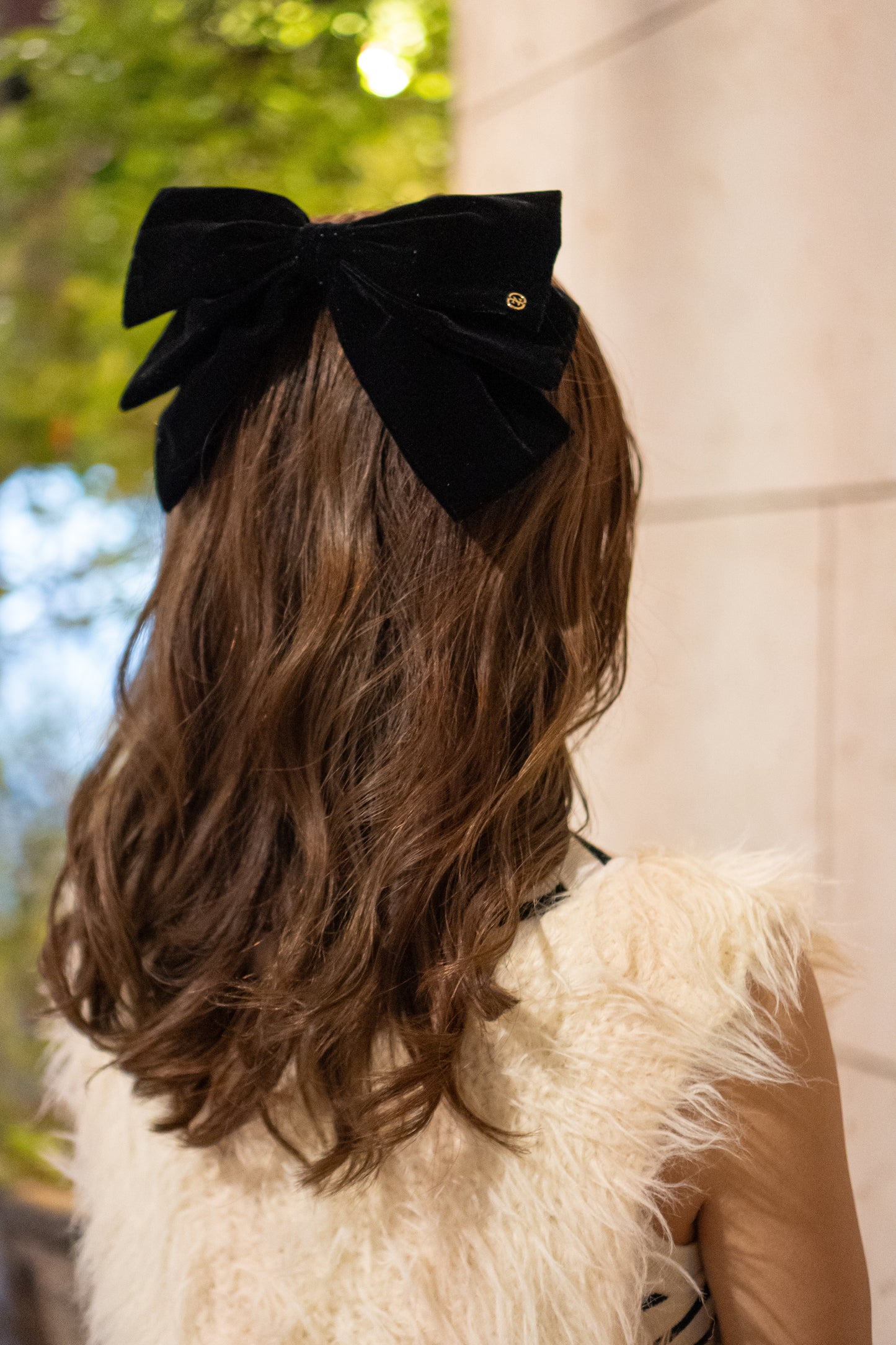 Glitter Velvet Ribbon Barrette