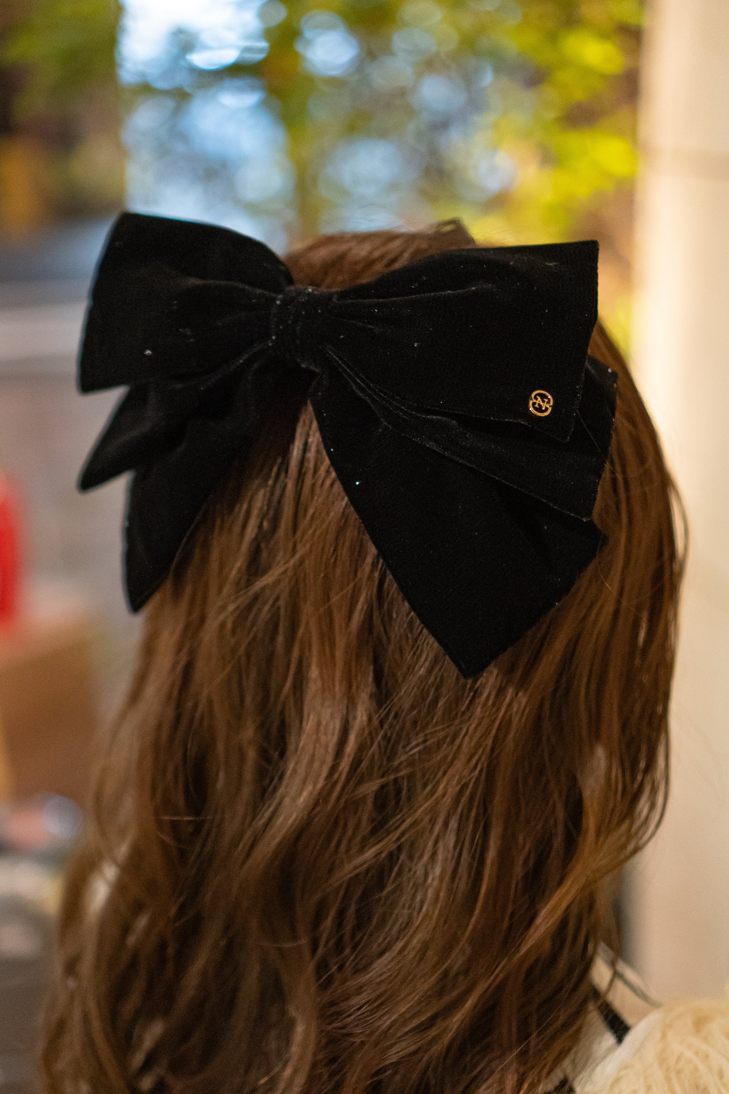 Glitter Velvet Ribbon Barrette