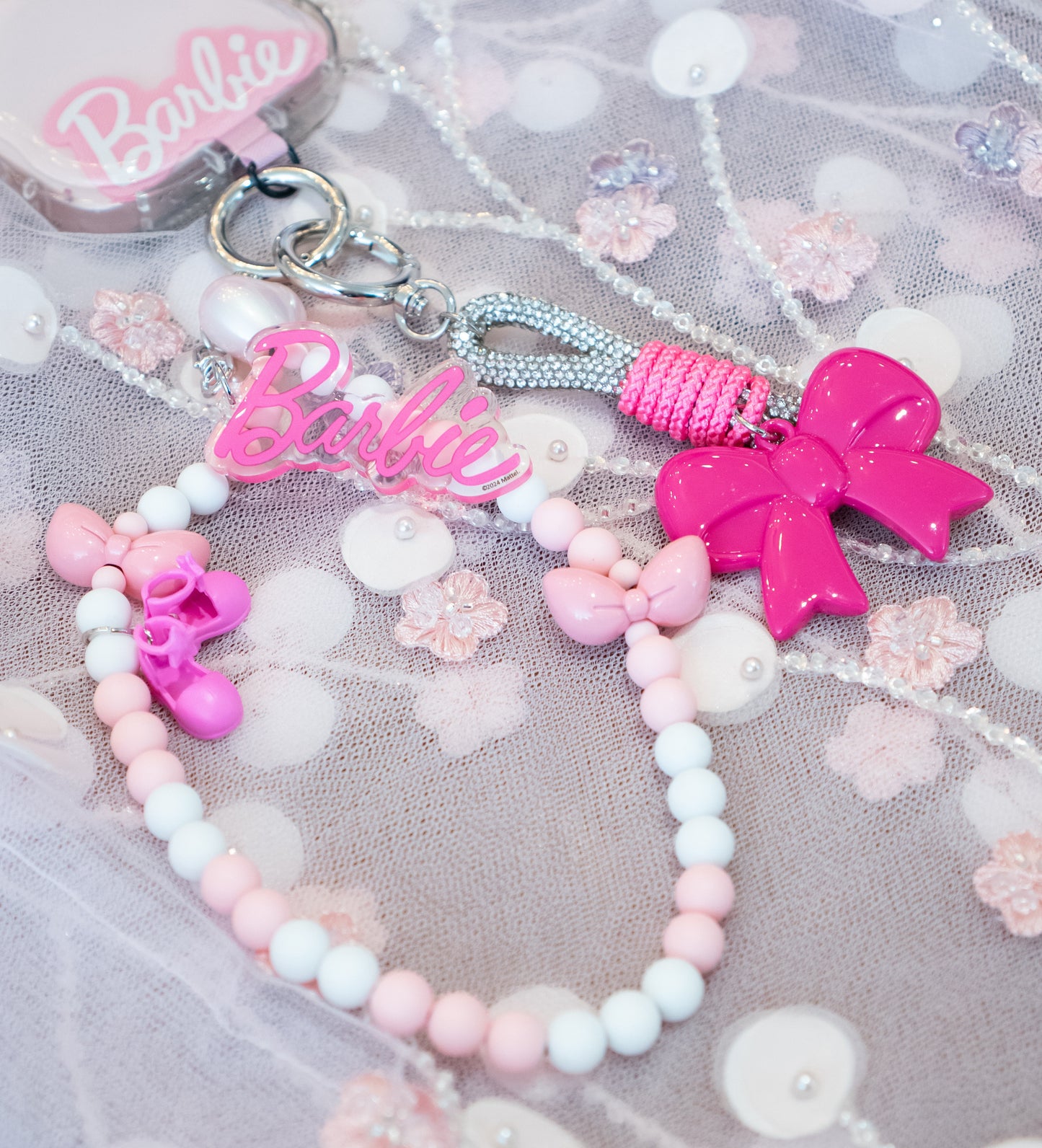Barbieリボンチャーム キーホルダー