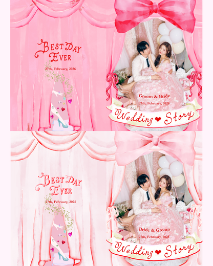 Girl’s Room（Ribbonあり）_プロフィールブックテンプレート