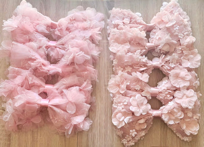 Dress Ribbon Barrette-ミルキーピンク-